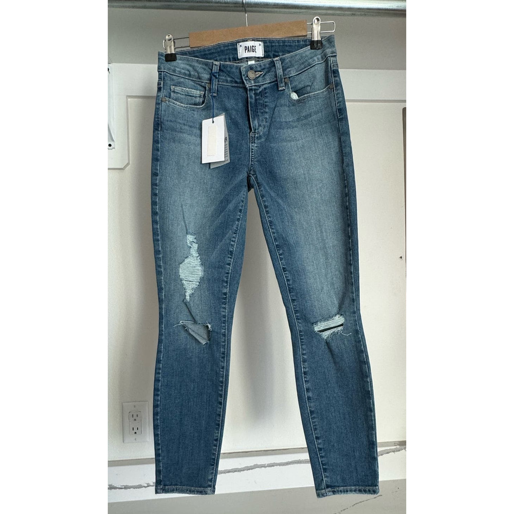 NWT Paige Jeans Skinny Distressed Size 28